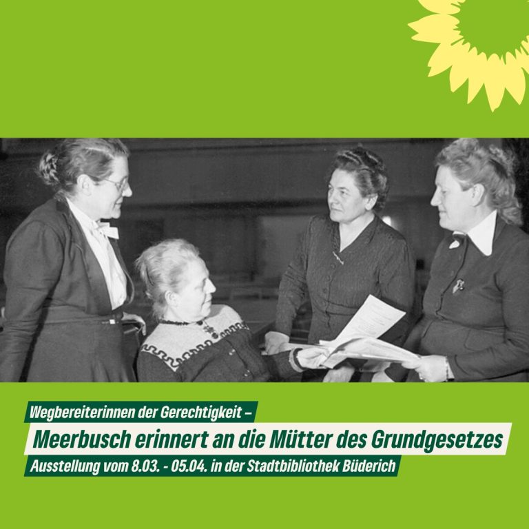 Ausstellung „Mütter des Grundgesetzes“ anlässlich des Weltfrauentages am 8. März in Büderich