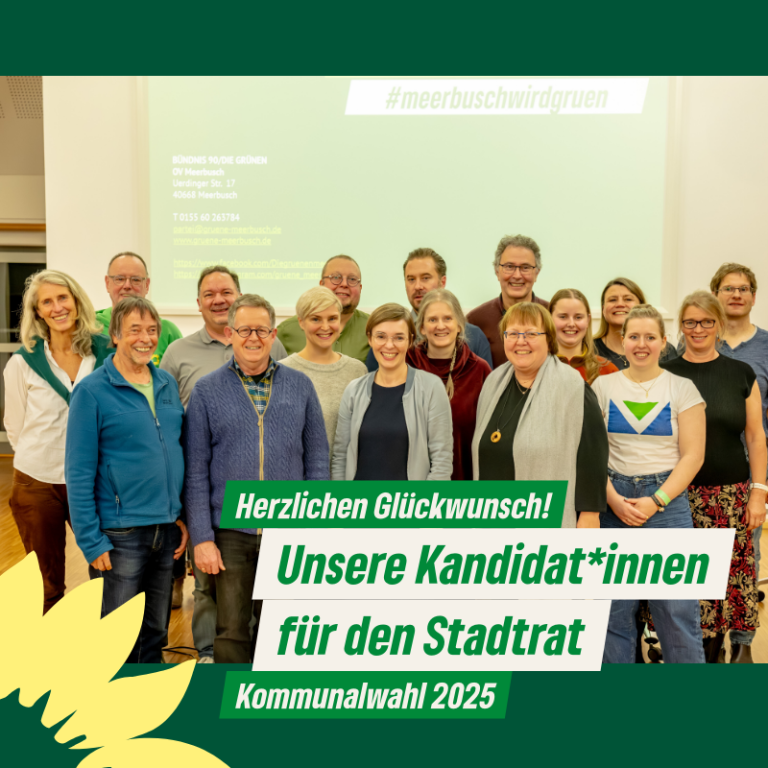 Unsere Kandidat*innen für den Rat der Stadt Meerbusch